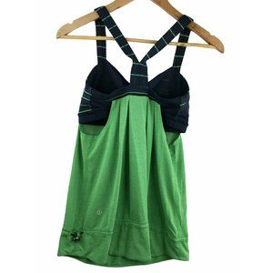 Lululemon No Limits Tank Top Yoga w Bra Green S